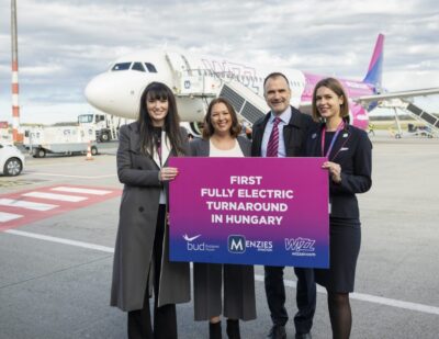 Menzies Aviation and Wizz Air Conduct Electric Turnarounds at Budapest Airport