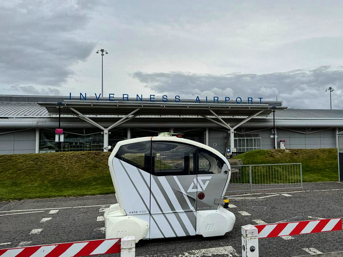 Autonomous Aurrigo Shuttle Tested at Inverness Airport