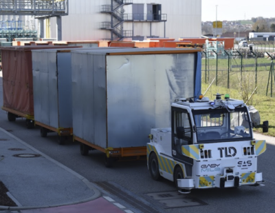 Autonomous Towing Demo at Toyota Material Handling Systems during MODEX 2024