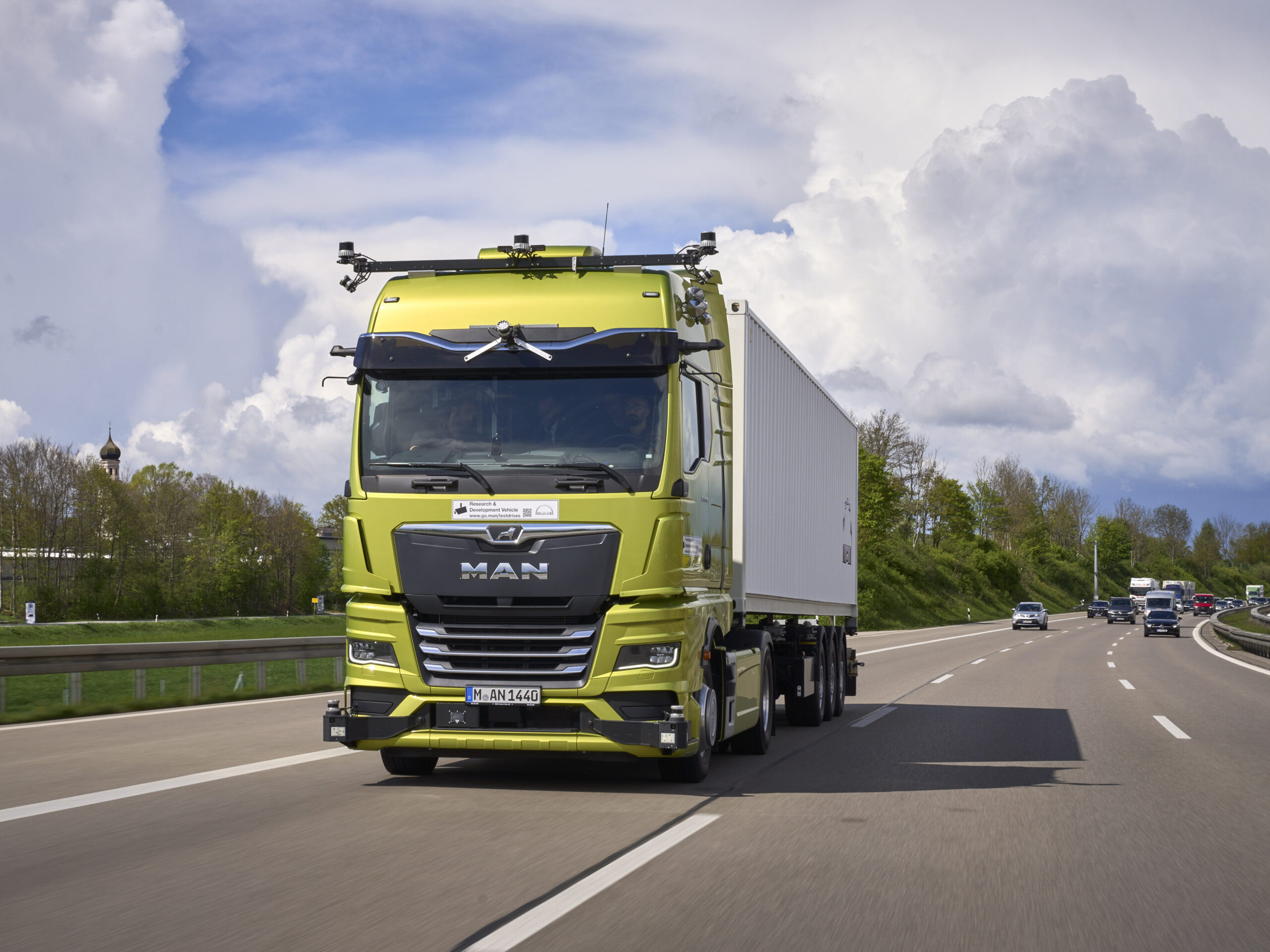 MAN Autonomous Truck Completes Motorway Test Drive in Germany