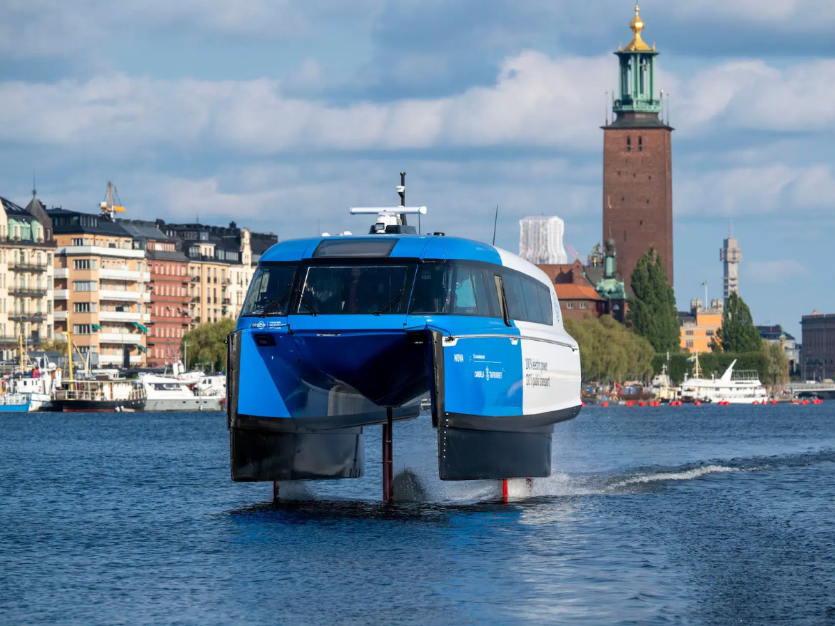 World’s First Electric Hydrofoil Ferry Line Departs in Stockholm