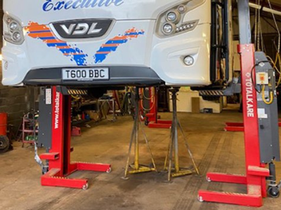 Bluebird Coaches Upgrades Column Lifts with Totalkare
