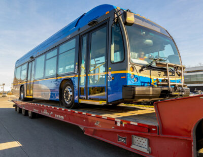First of 15 Nova Bus LFSe+ Electric Buses Arrives in Metro Vancouver
