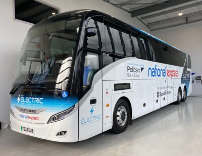 National Express Trials Yutong’s GTe14 Electric Coach