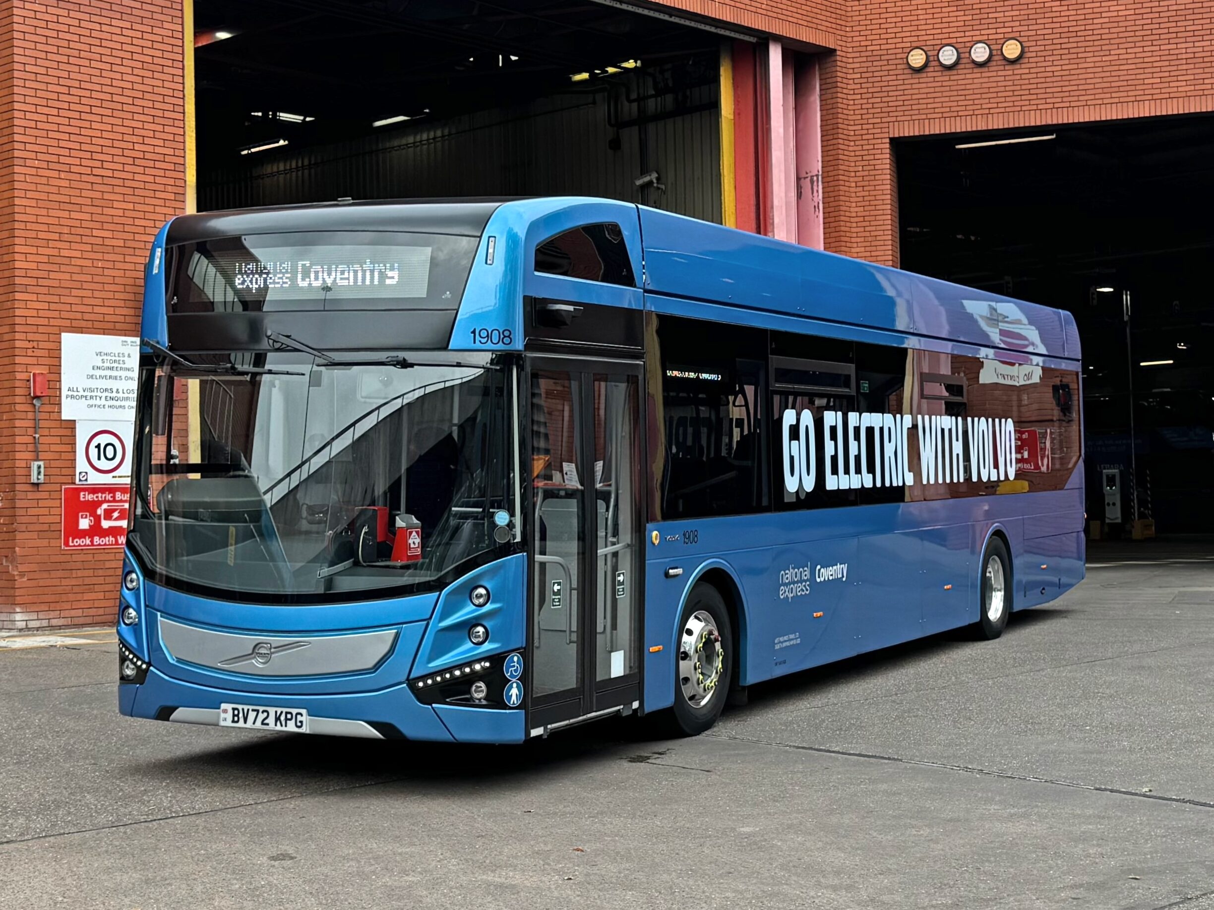 UK: National Express Coventry Trials Volvo BZL Electric Bus